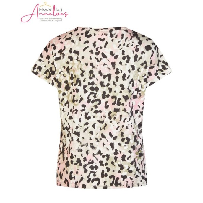 Barbara Lebek blouson shirt 6201 Army roze print Barbara Lebek blouson shirt 6201 Army roze print